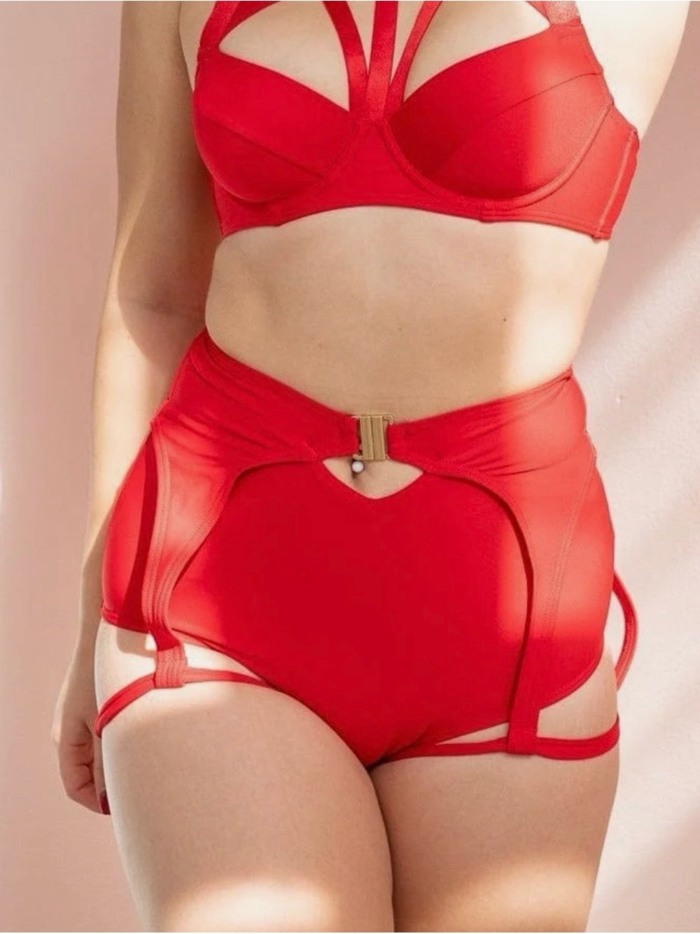 Lunalae Zara High-Waist Garter Pole Dance Shorts